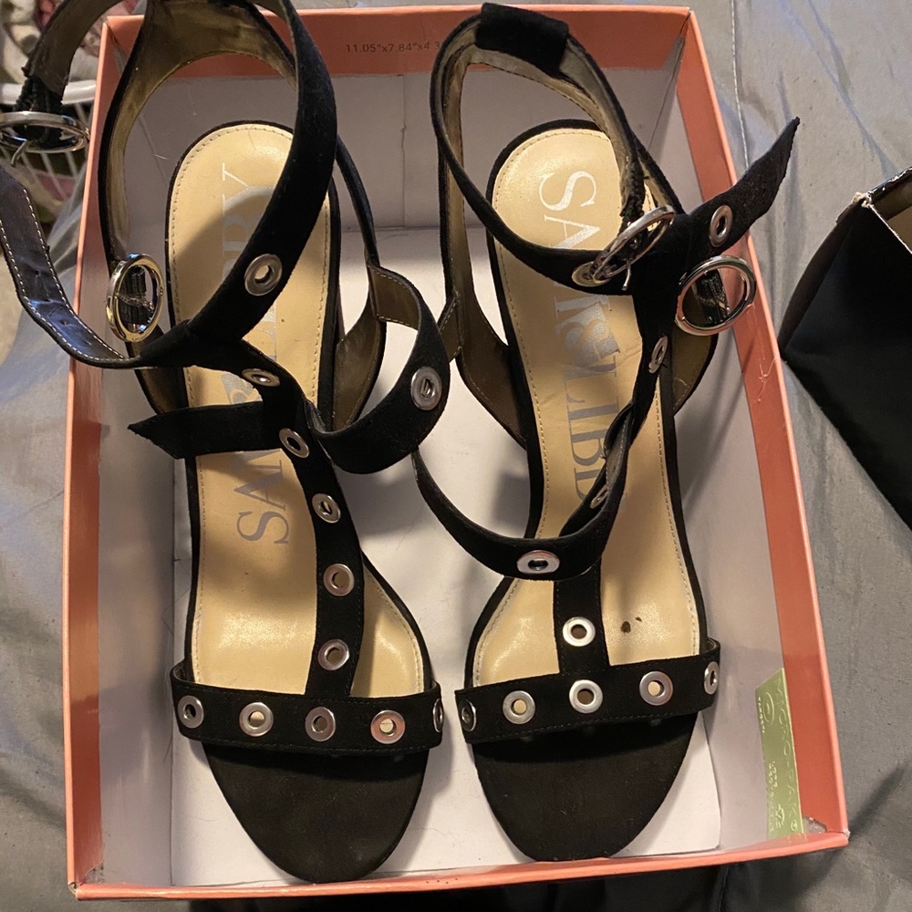 Black Strap Heels